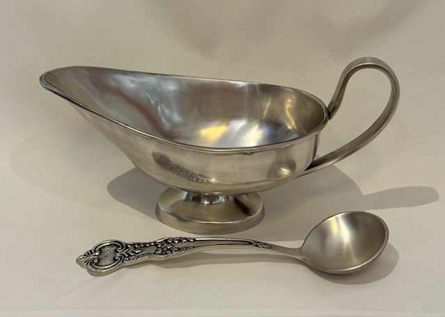 SAUCE BOAT WITH SPOON ANTIQUE (729210)