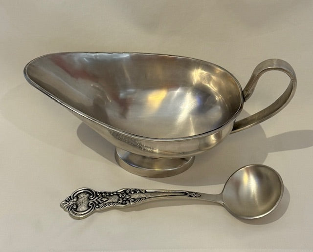 SAUCE BOAT WITH SPOON ANTIQUE (729210)