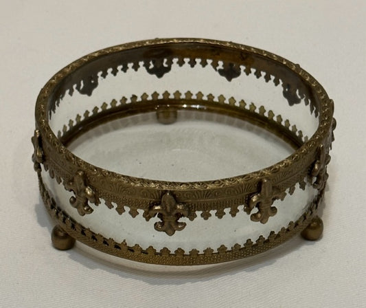 NUT BOWL FLEUR ANTIQUE BRASS (N196)