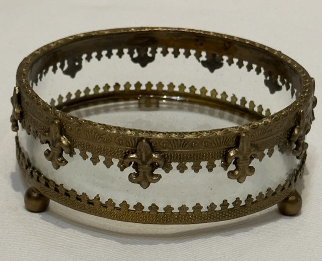 NUT BOWL FLEUR ANTIQUE BRASS (N196)