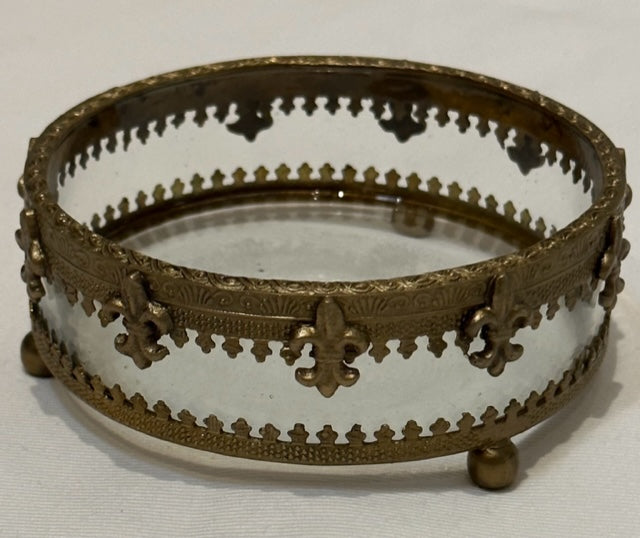 NUT BOWL FLEUR ANTIQUE BRASS (N196)