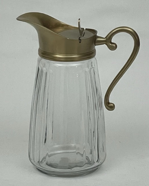 JUG GLASS CLASSIC BRASS WITH LID (ST-142)