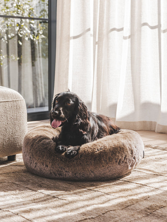 Lulu Faux Fur Pet Bed in Coco - view 2