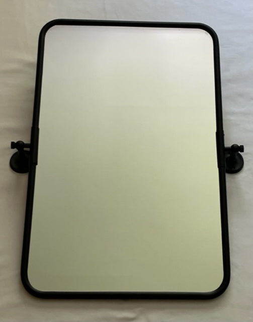 MIRROR RECTANGULAR SWIVEL MATT BLACK (73-250-B)