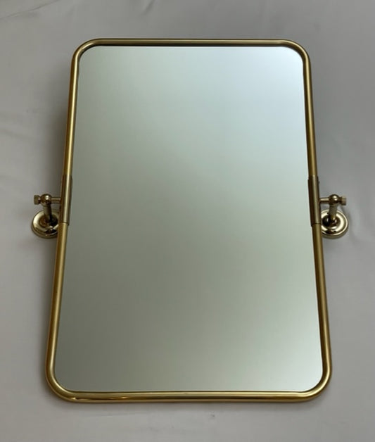 MIRROR RECTANGULAR SWIVEL ANTIQUE BRASS (73-250-AB)
