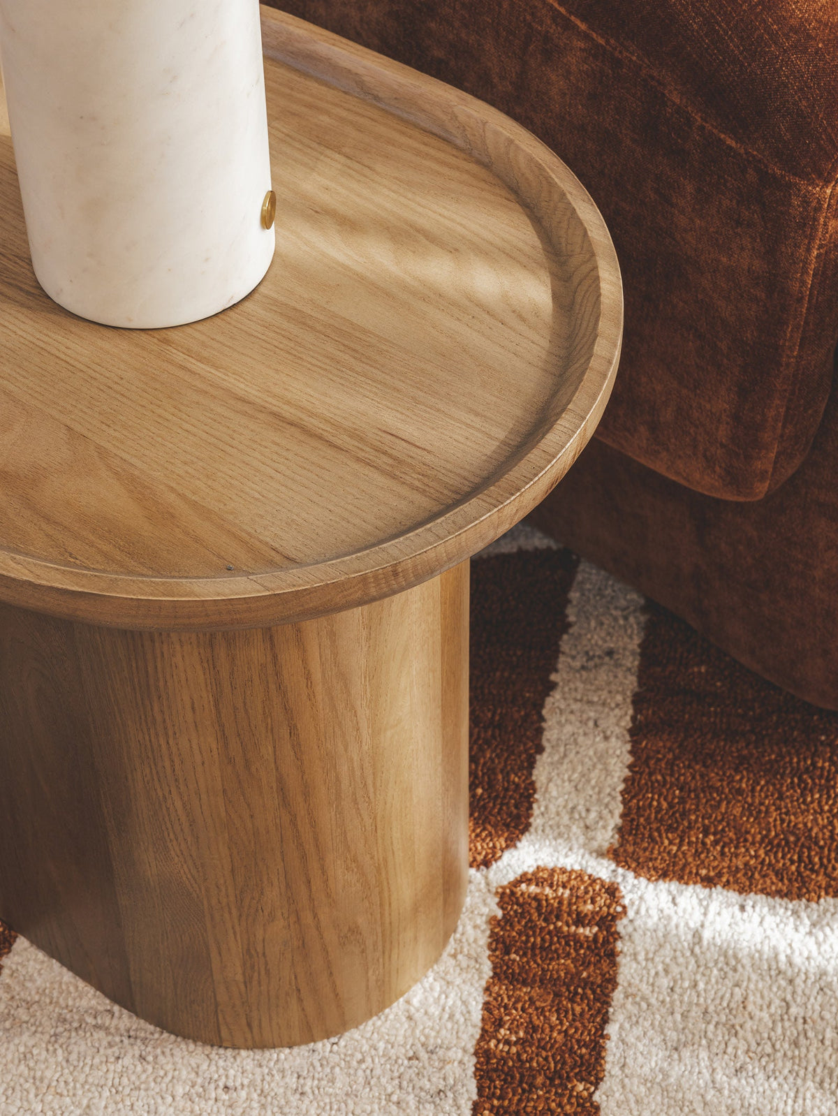 Maurula Oak Side Table in Cumin - view 5