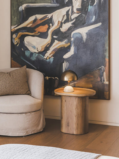 Maurula Oak Side Table in Cumin - view 2