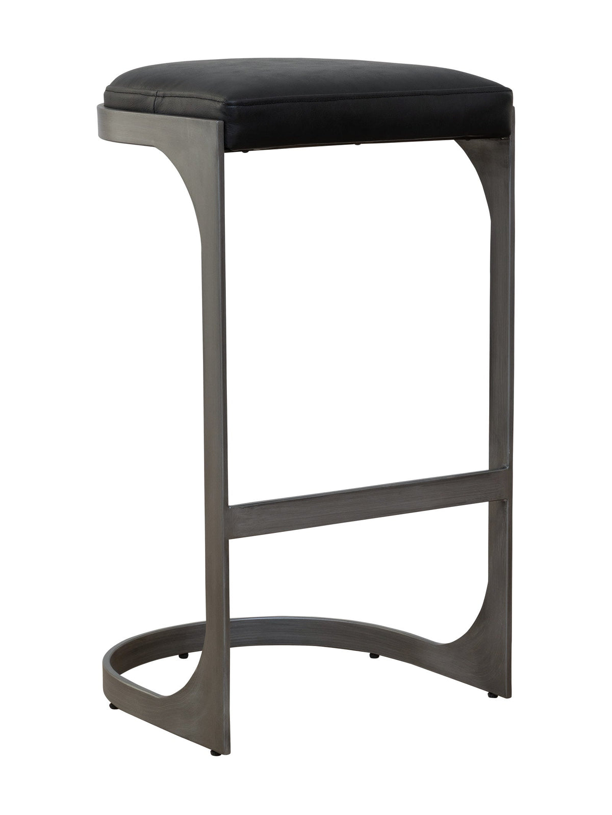 Black bar stool with metal frame 