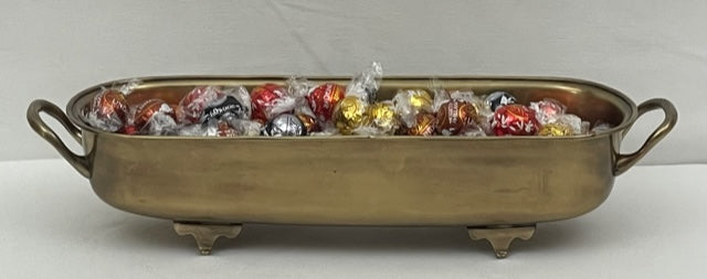 SNACK BOWL OBLONG XL ANTIQUE BRASS (459407/AB)