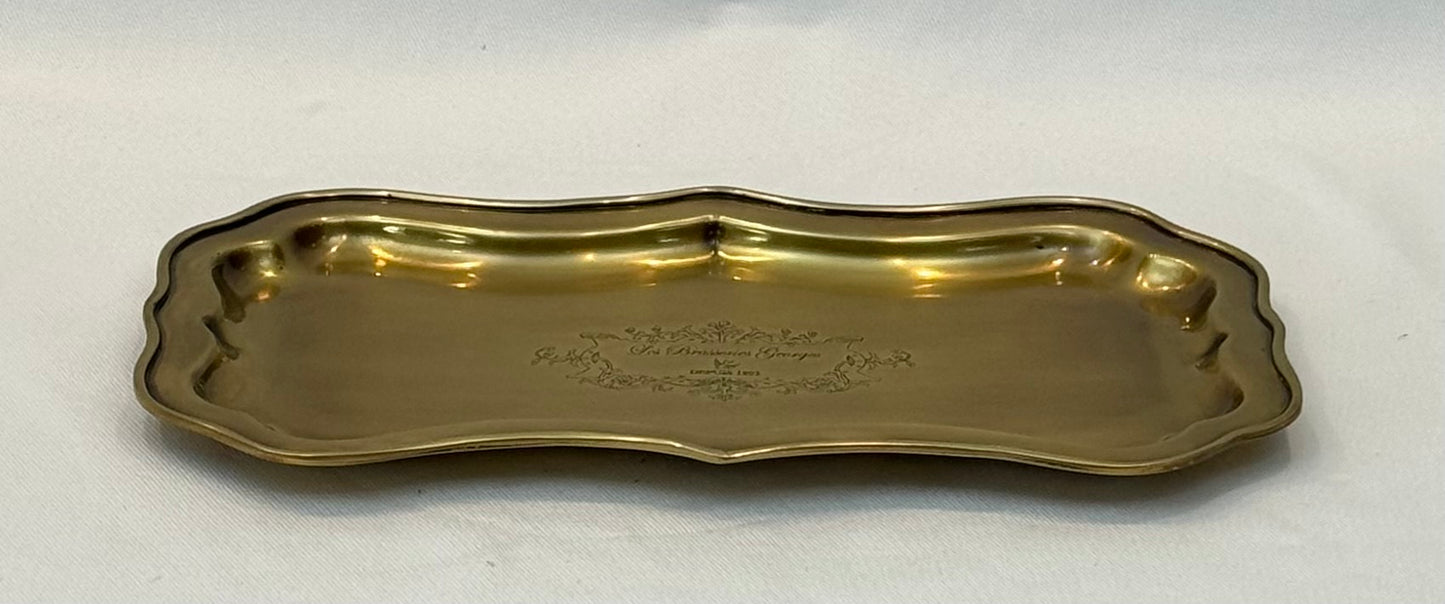 SNACK TRAY LARGE ANTIQUE BRASS (950331/AB)