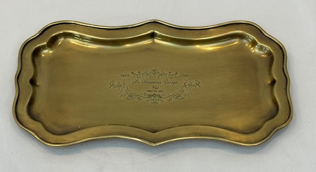 SNACK TRAY LARGE ANTIQUE BRASS (950331/AB)