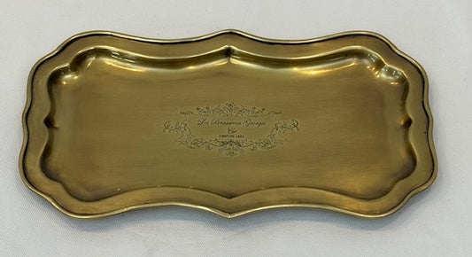 SNACK TRAY LARGE ANTIQUE BRASS (950331/AB)