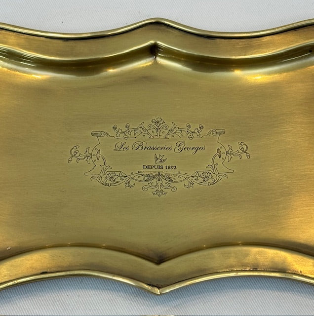 SNACK TRAY LARGE ANTIQUE BRASS (950331/AB)