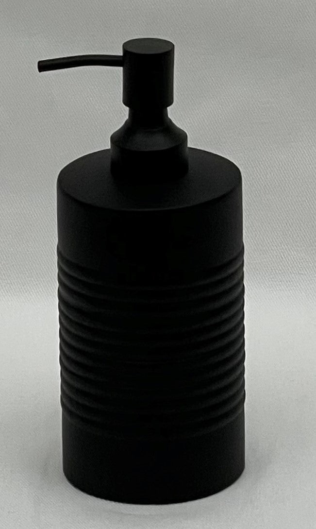 SOAP DISPENSER RIDGES MATT BLACK (8351/SS/BK)