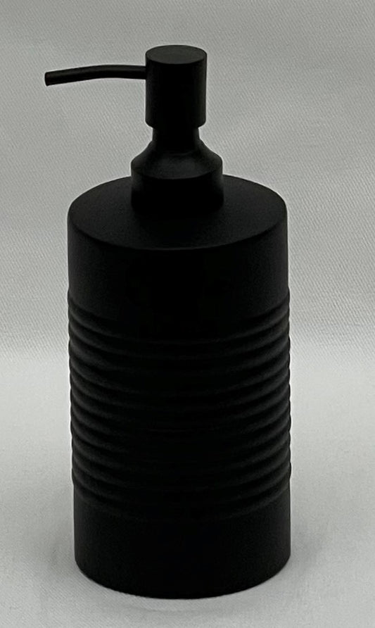 SOAP DISPENSER RIDGES MATT BLACK (8351/SS/BK)