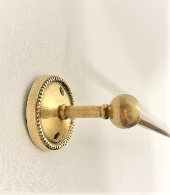 TOWEL RAIL BEADED BRASS (5709/90AG)