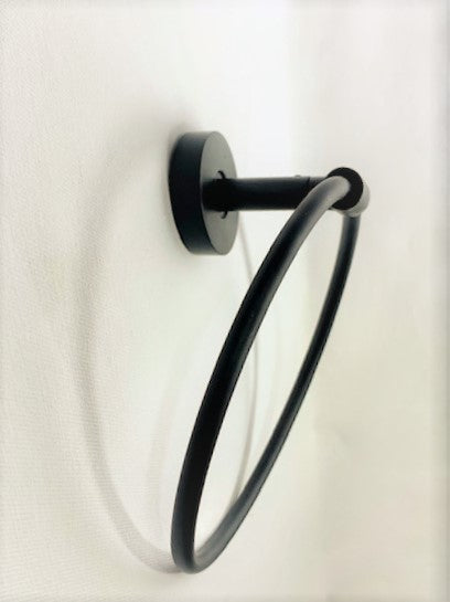 TOWEL RING MATT BLACK (3281)