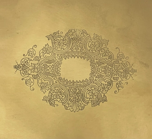 TRAY PERFUME ITALIAN ANTIQUE BRASS (539246/AB)