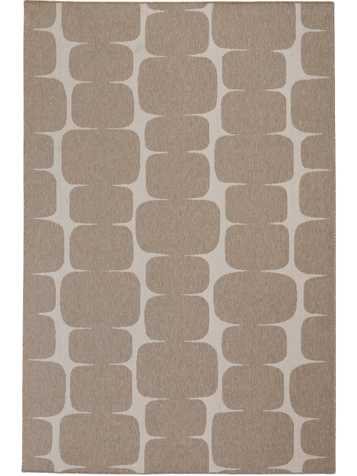 Patterned rug with geometric design 