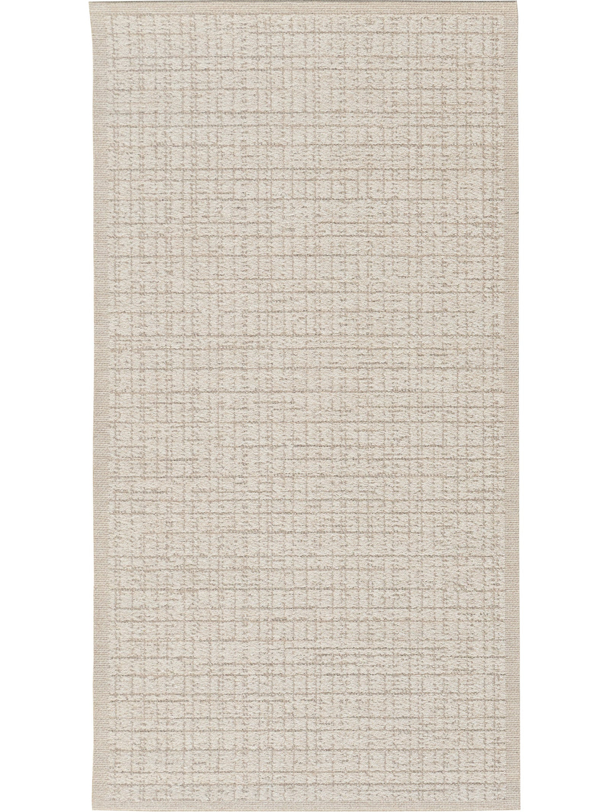 Textured beige rug that is fully outdoor