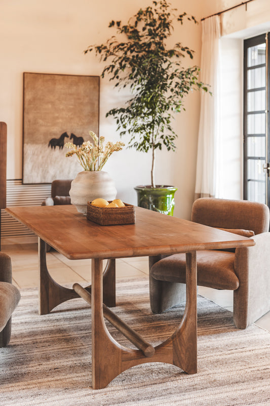 Tubular Dining Table in Nutmeg - view 2
