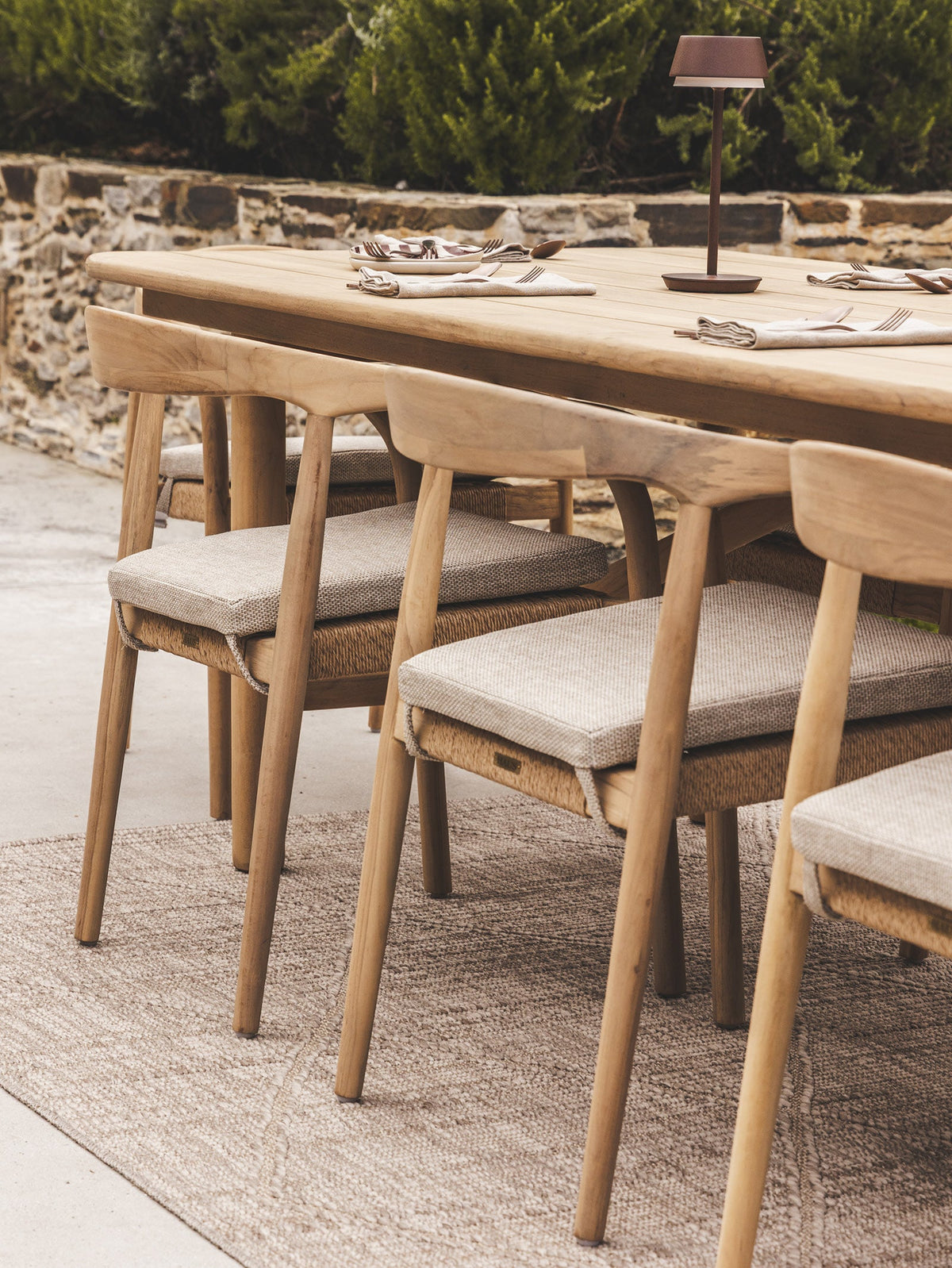 Tulum Teak Dining Table in Natura - view 6