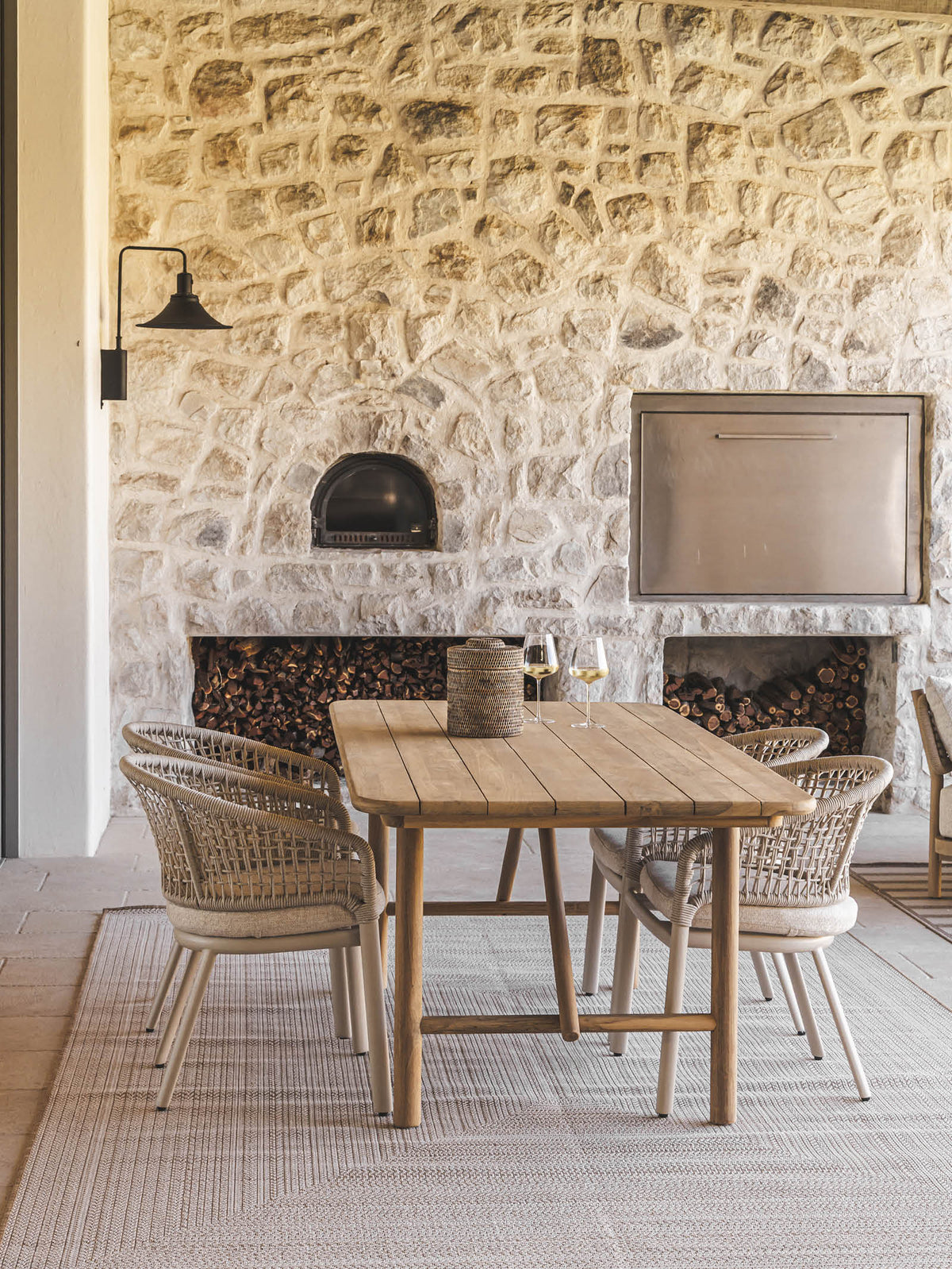 Tulum Teak Dining Table in Natura - view 4