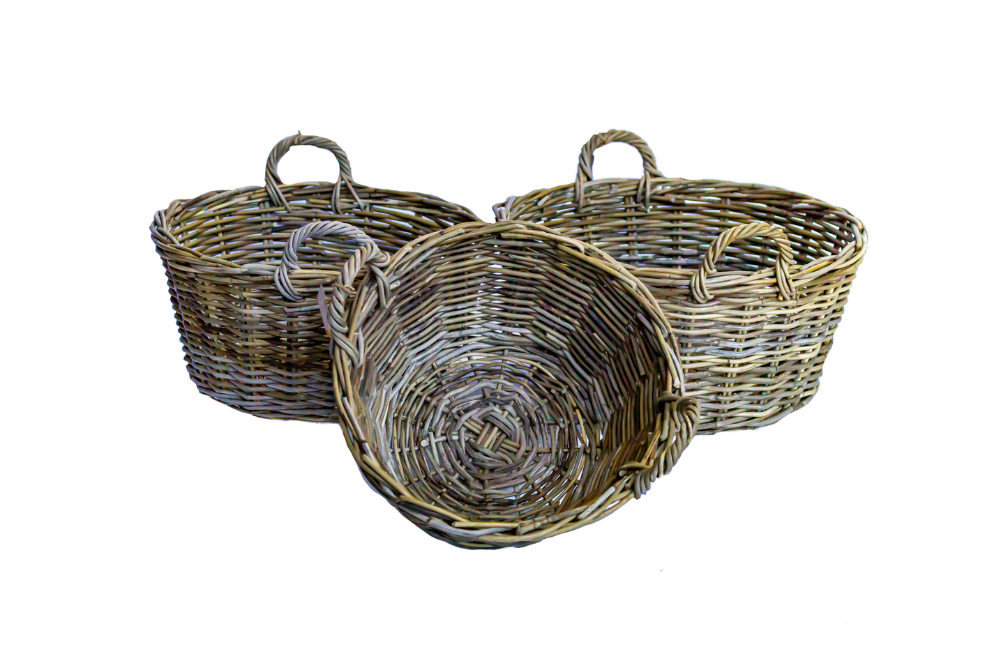 Small Round Rattan Planter Basket