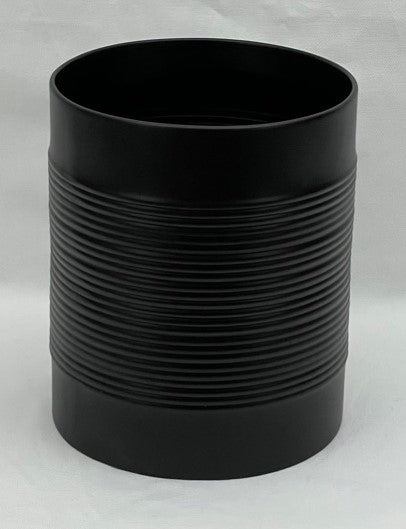 WASTE BIN RIDGES MATT BLACK (8348/SS/BK)