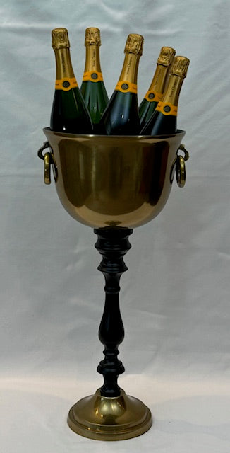 WINE COOLER FREE STANDING BRASS CHATEAU (72-647-64)