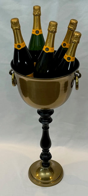 WINE COOLER FREE STANDING BRASS CHATEAU (72-647-64)