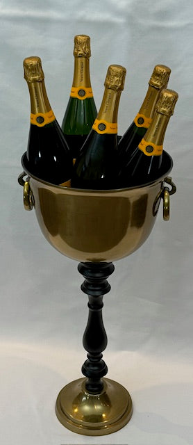 WINE COOLER FREE STANDING BRASS CHATEAU (72-647-64)