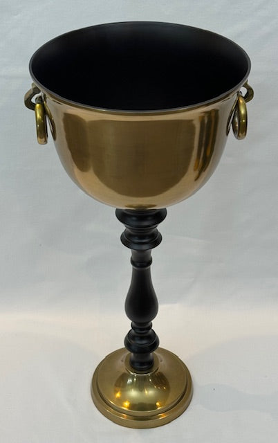WINE COOLER FREE STANDING BRASS CHATEAU (72-647-64)