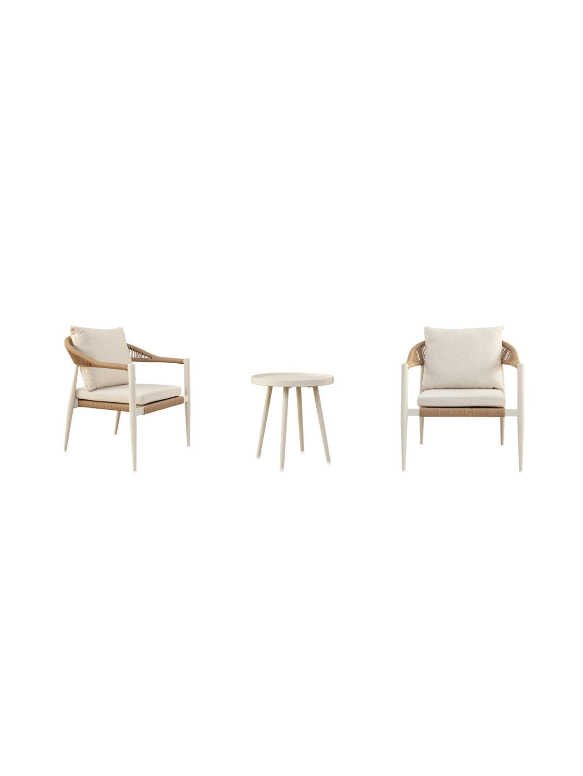 Two chairs and a small table