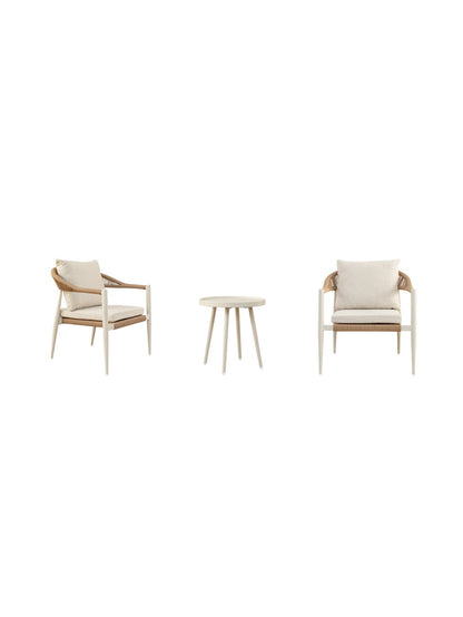 Two chairs and a small table