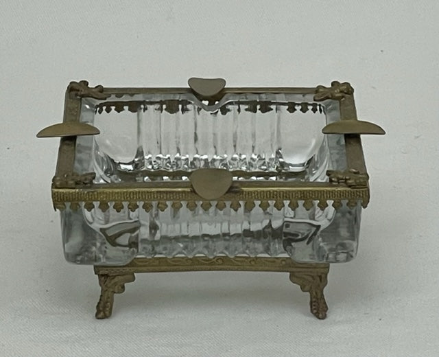 ASHTRAY FLEUR ANTIQUE BRASS (ST-167)