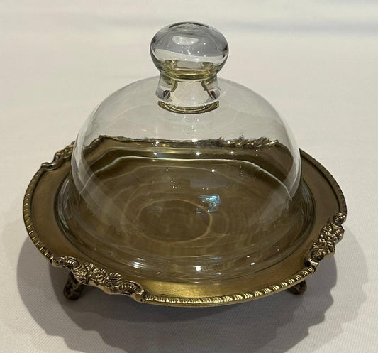 CAKE DOME MINI PROVENCE ANTIQUE BRASS (N189)