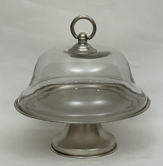 CAKE PLATE W/GLASS DOME ELEGANT (169850)