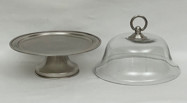 CAKE PLATE W/GLASS DOME ELEGANT (169850)