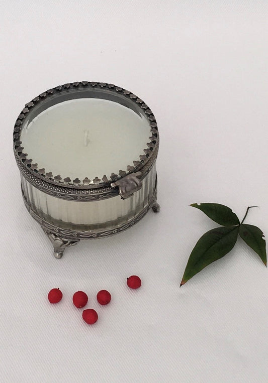 CANDLE JAR GLASS GREEK MEDIUM (ST-91)