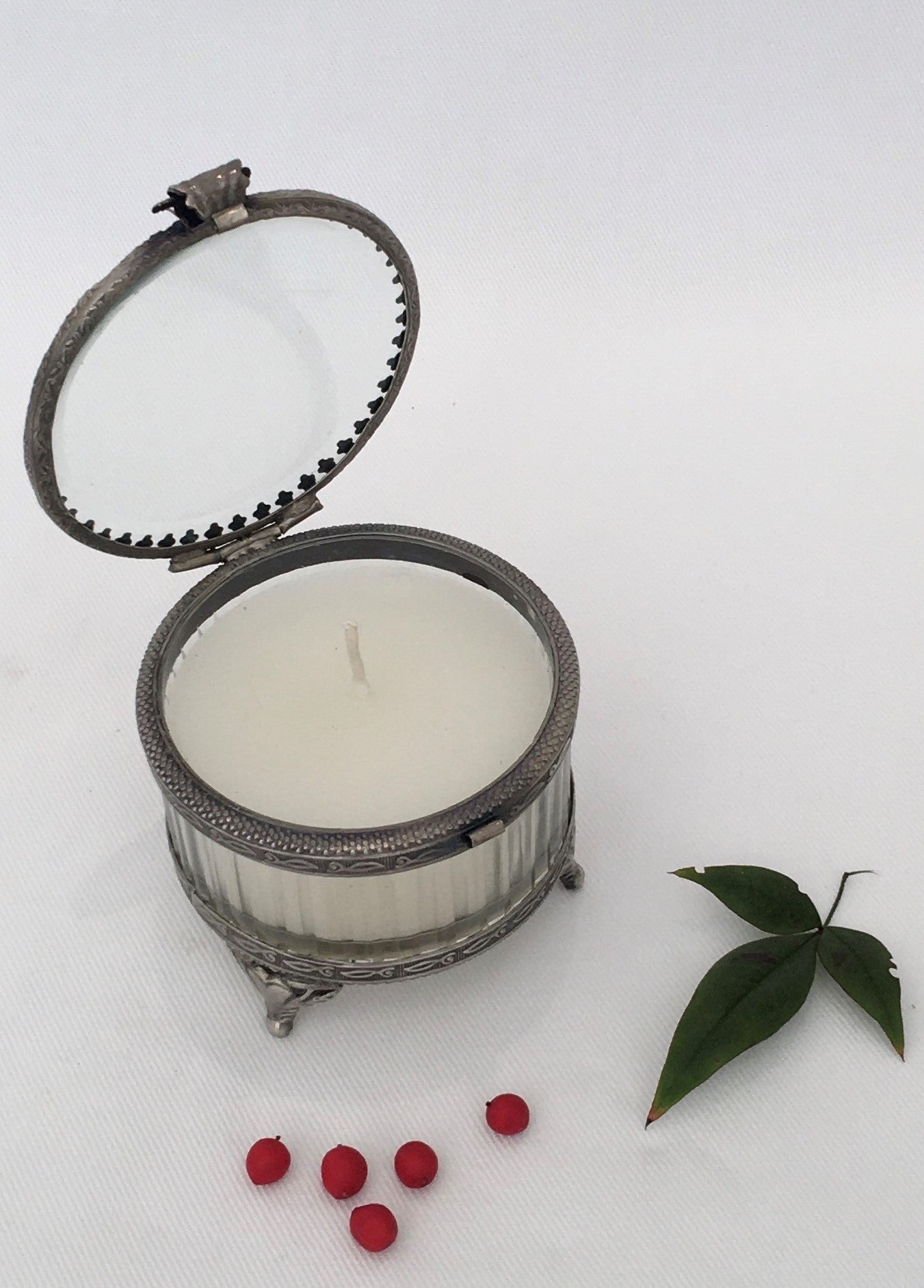 CANDLE JAR GLASS GREEK MEDIUM (ST-91)