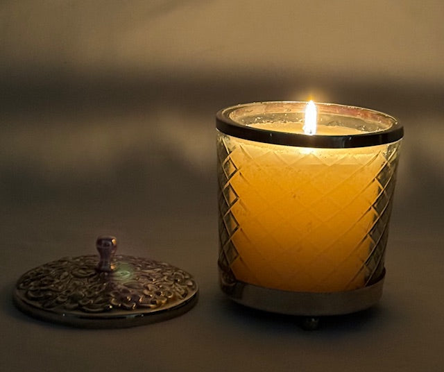 CANDLE JAR MESH WITH LID (ST-07)