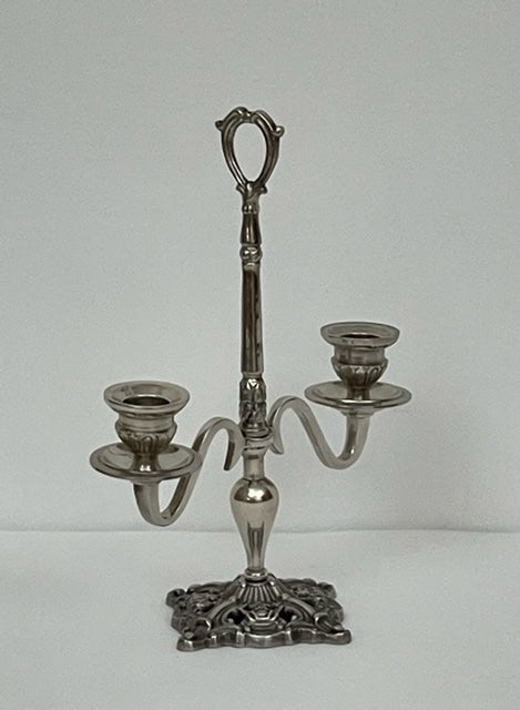 CANDLESTICK 2 ARM ANTIQUE (19448)