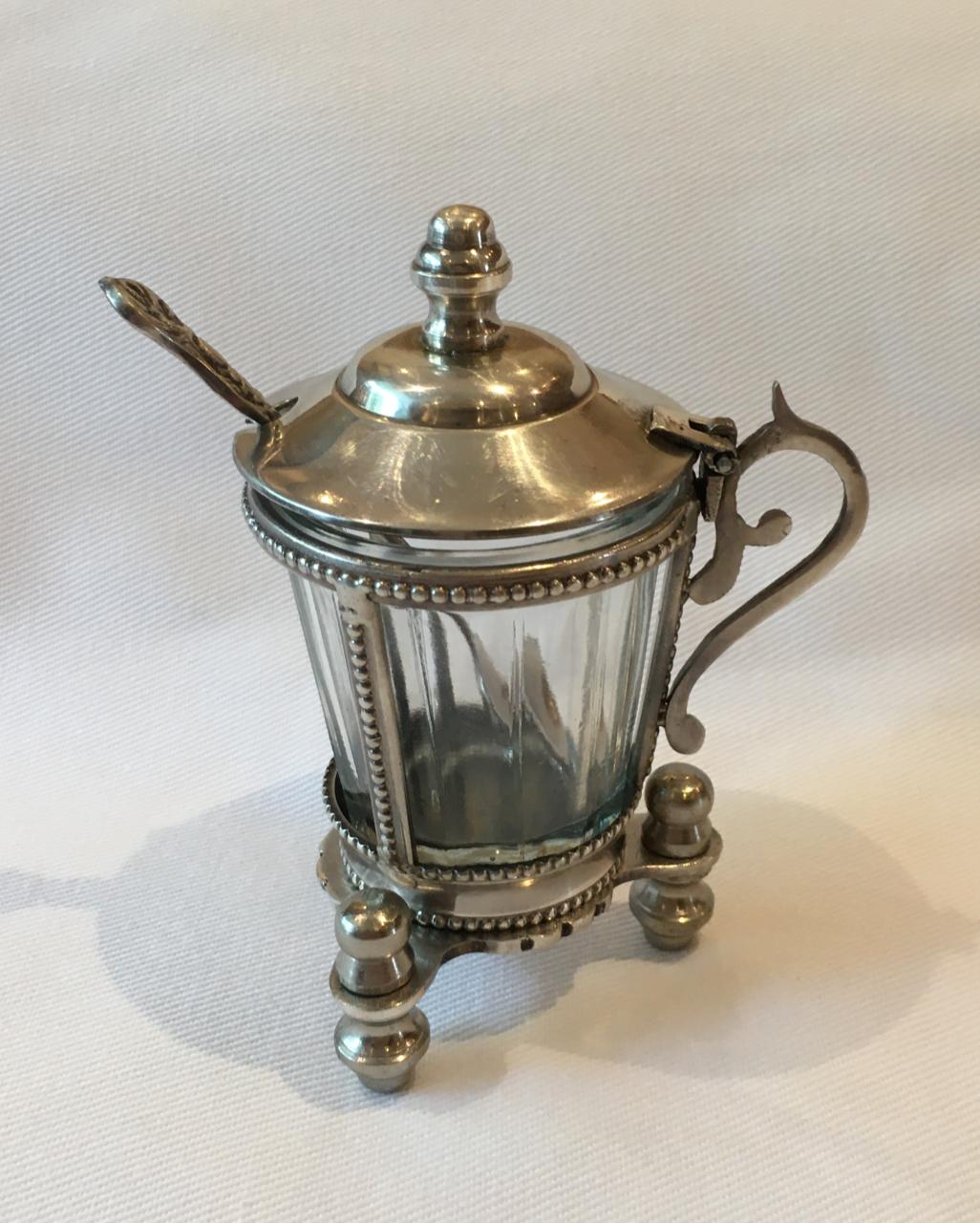 CONDIMENT POT & SPOON SET (N374)