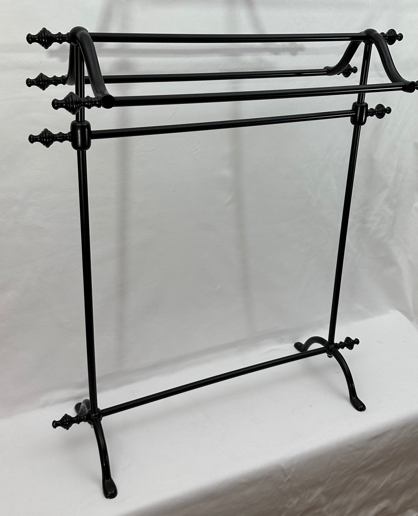 FREE STANDING TOWEL RAIL FRENCH NEW MATT BLACK (SAB3)