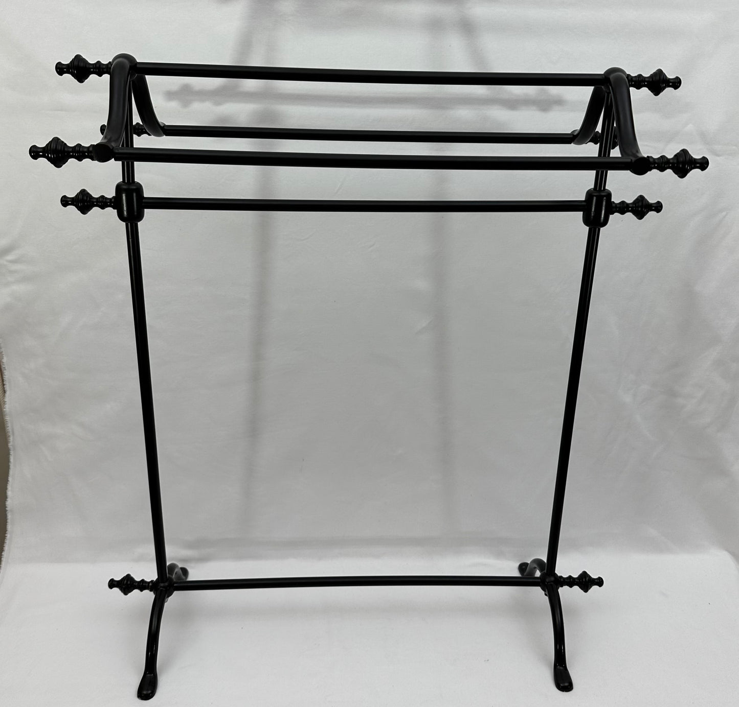 FREE STANDING TOWEL RAIL FRENCH NEW MATT BLACK (SAB3)