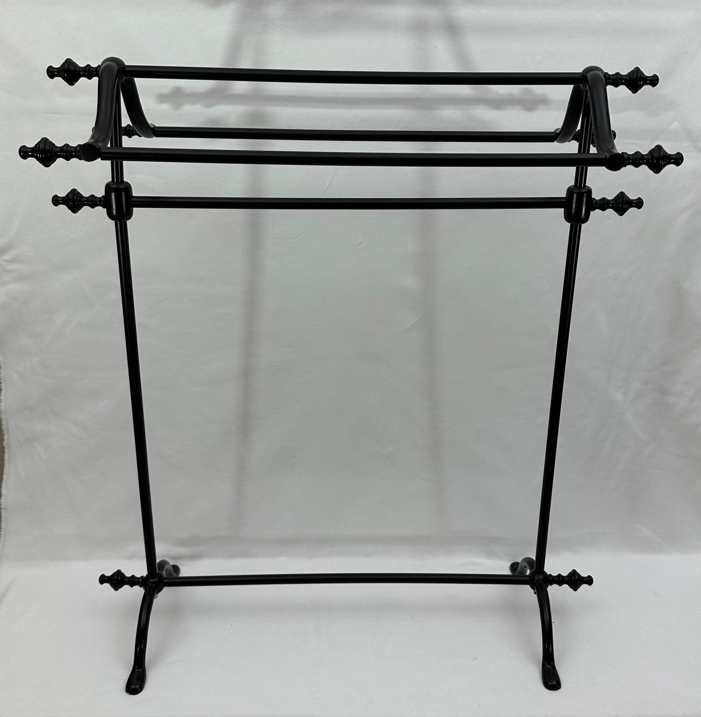 FREE STANDING TOWEL RAIL FRENCH NEW MATT BLACK (SAB3)
