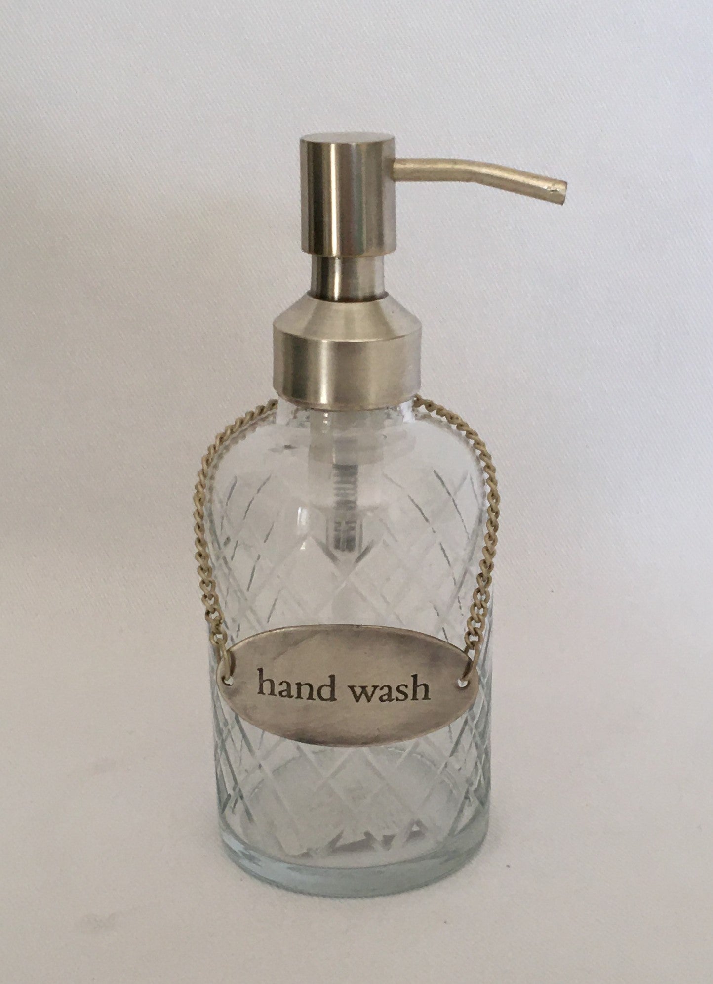 GLASS DISPENSER W/HAND WASH CHARM (7551/HW/AS)