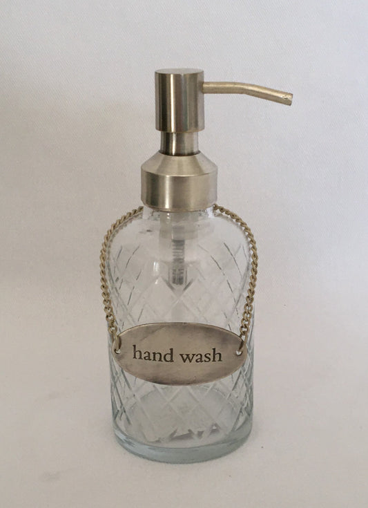 GLASS DISPENSER W/HAND WASH CHARM (7551/HW/AS)