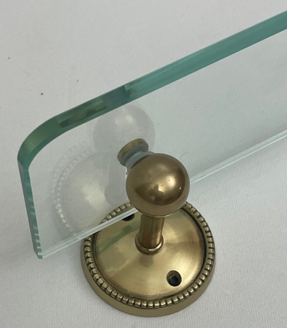 GLASS SHELF BEADED ANTIQUE BRASS (5756/AG)